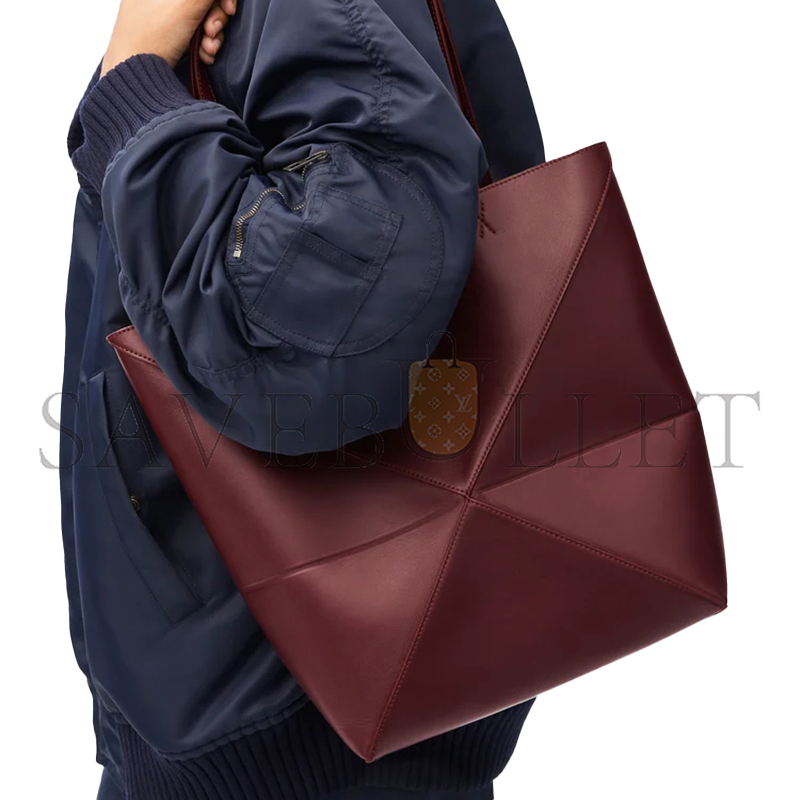 L0ew* medium puzzle fold tote in shiny calfskin a657g50x01 05 (31.5*25.5*14.5cm)